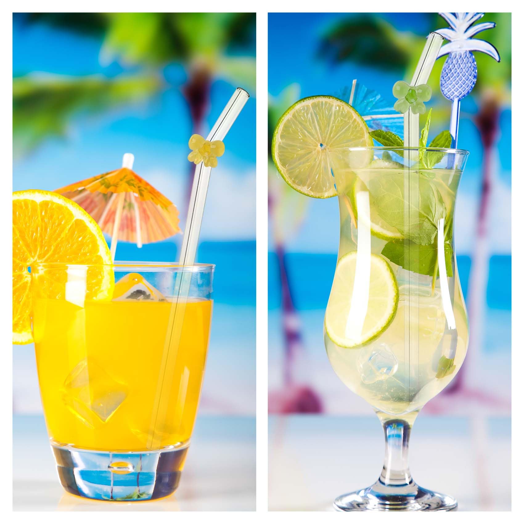 Cannucce nere riutilizzabili con una spazzola per la pulizia, 4 curve e 4 cannucce in vetro dritte per cocktail, frullati o tè rispettosi dell'ambiente e sano