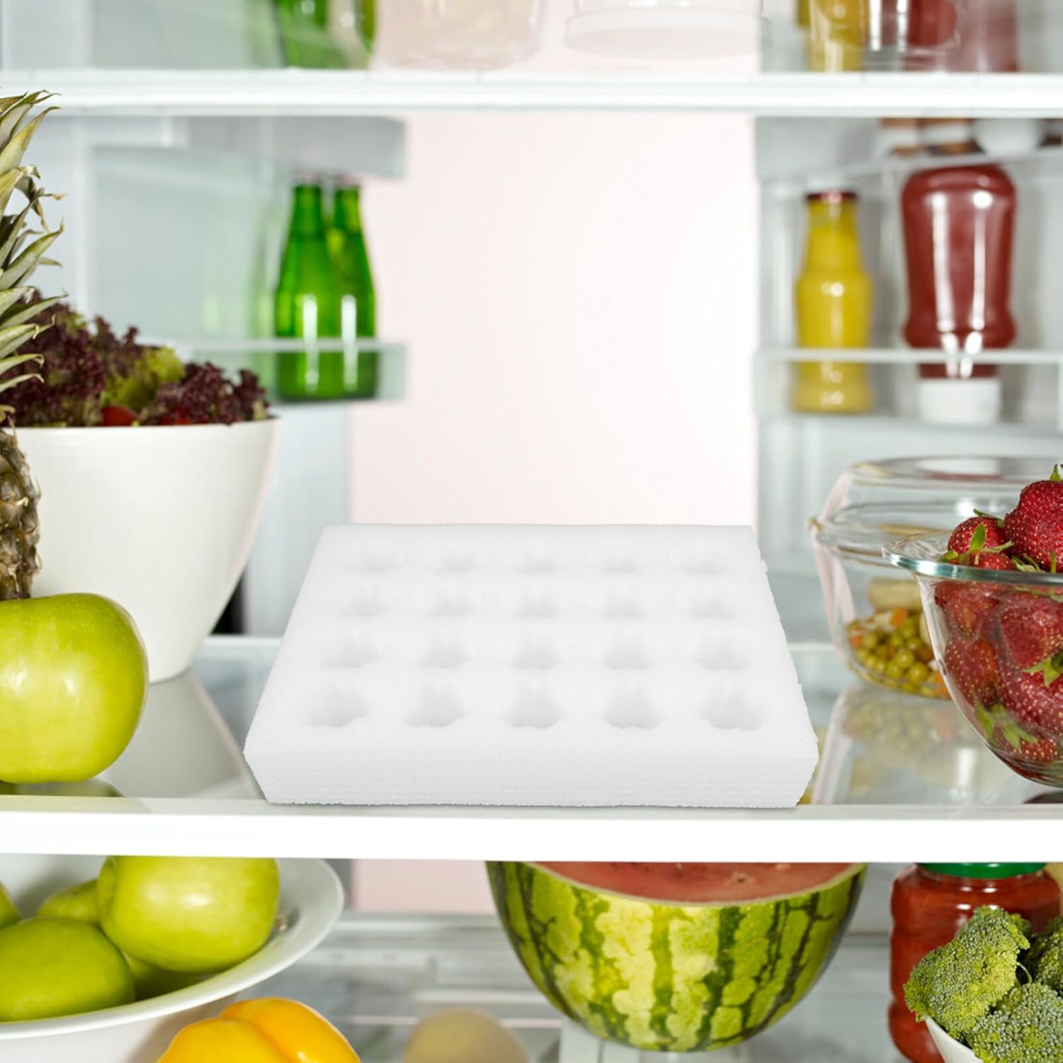 Zerodeko 4 Sets Foam Egg Holder 20-Cell Shatterproof Egg Trays Egg Carrying Shipping Trays Egg Storage Wrapping Container for Shipping Eggs