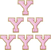 Vista 144 de 6 piezas de parches de letras de chenilla autoadhesivas, parches de letras preppy de 2 pulgadas para bolsos, ropa y sombreros, grandes pegatinas