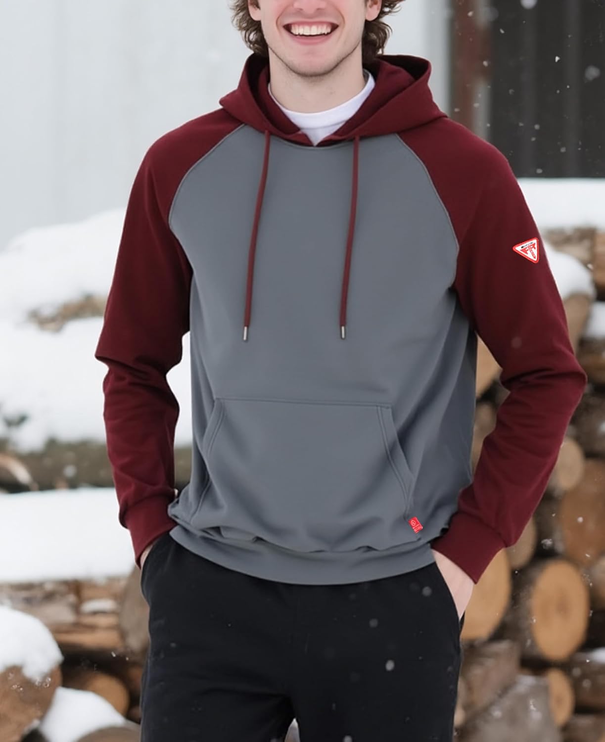 TICOMELA FR Sweatshirt FR Hoodie Shirts 7.5oz Lightweight Cotton Flame Resistant Hooded Shirts - Image 2