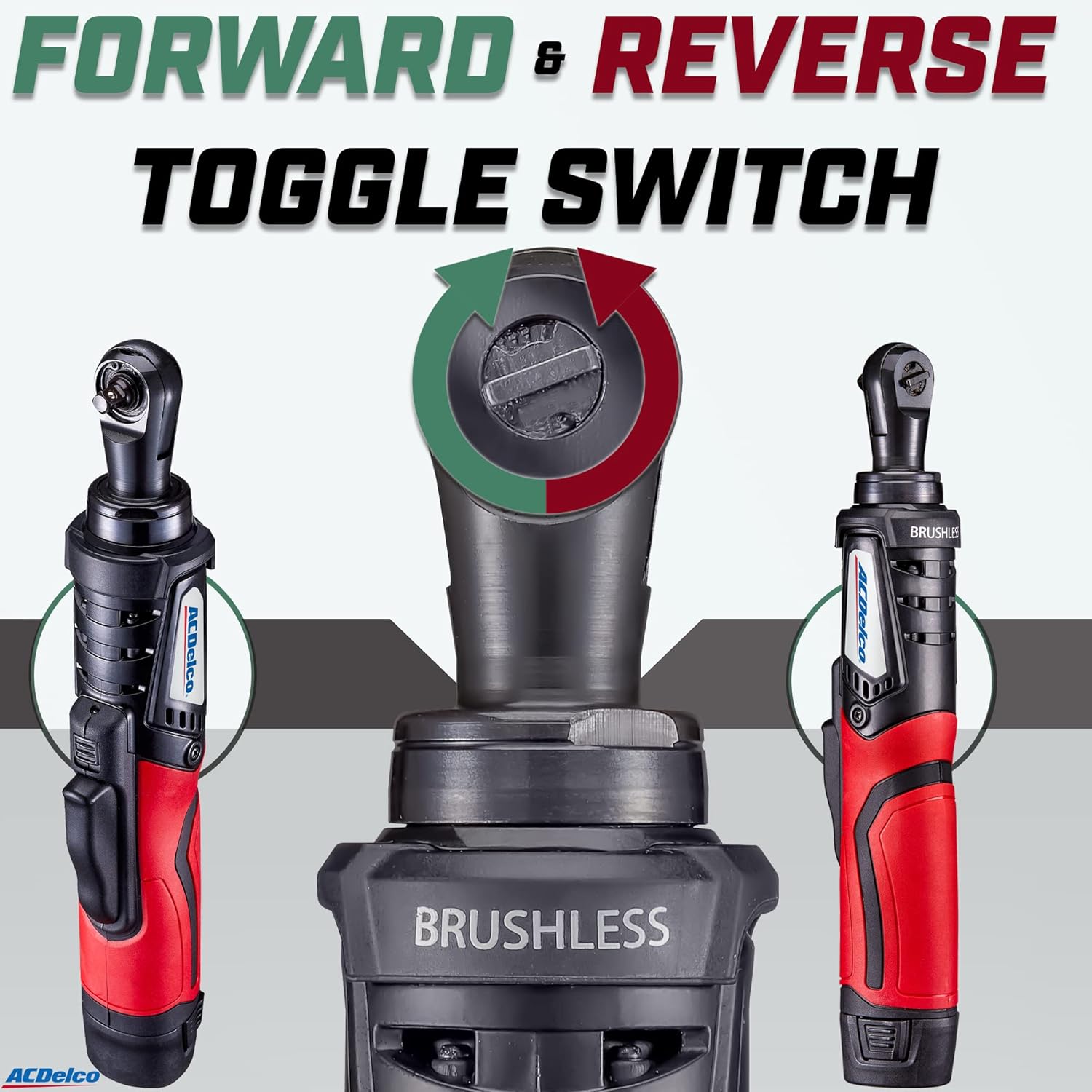 ACDelco ARW1210-2P G12 Series 12V Cordless Li-ion ¼” 45 ft-lbs. Brushless Ratchet Wrench Tool Kit : Tools & Home Improvement