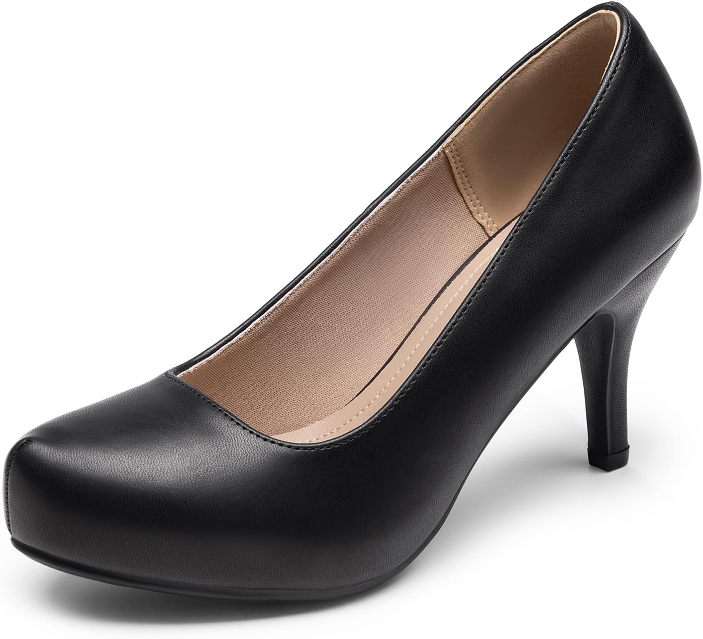 DREAM PAIRS Tiffany Women's Classic Elegant Versatile Low Stiletto Heel Dress Platform Pumps Shoes