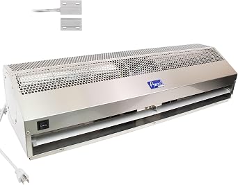 Awoco 36" Stainless Steel Super Power 2 Speeds 1200 CFM Commercial Indoor Air Curtain, UL Certified 120V Unheated With An Easy-Install Magnetic Door Switch