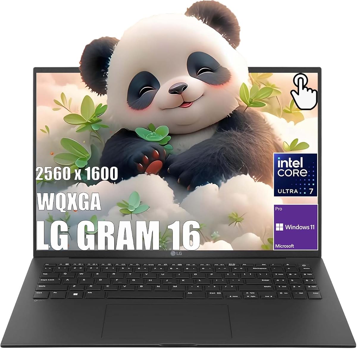 LG Gram 16 Lightweight Laptop, IPS WQXGA Touchscreen, Intel Evo Core Ultra 7 155H (16 Core up to 4.8GHz), 32GB LPDDR5X RAM, 2TB SSD, Intel ARC Graphics, Win11 Pro, Backlit (Renewed)