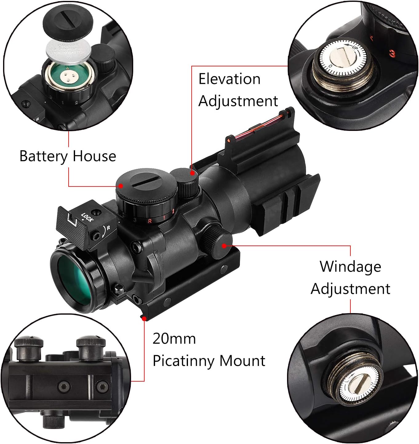 MidTen Tactical Illuminated Reticle Hunting Image