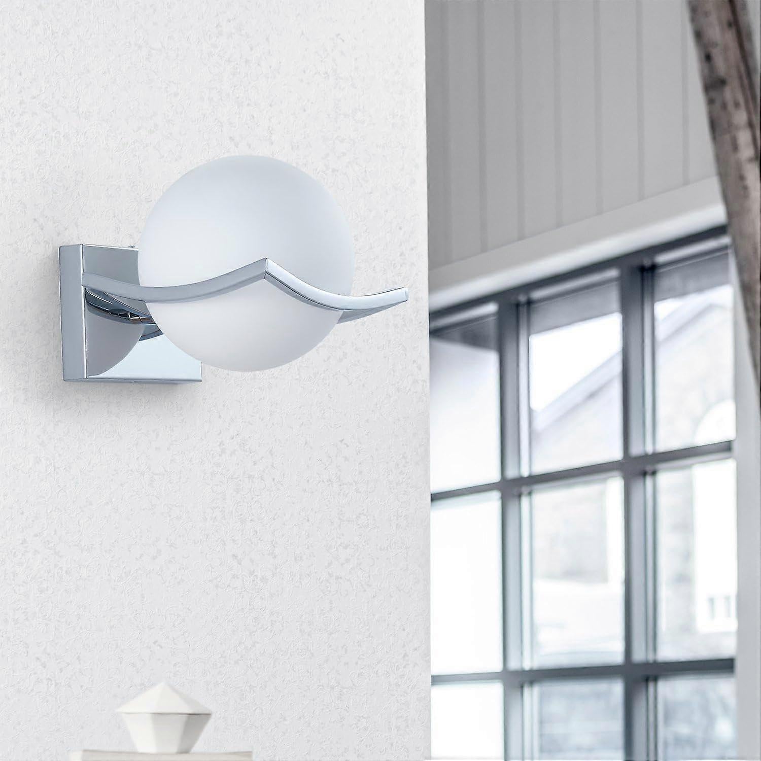 Joyhappst Image Color Led Wall Lamp, Glass Ball Wall Lamp, Indoor Wall Spotlights - Modern Wall Lighting For Staircase Kitchen Bedroom Hallway