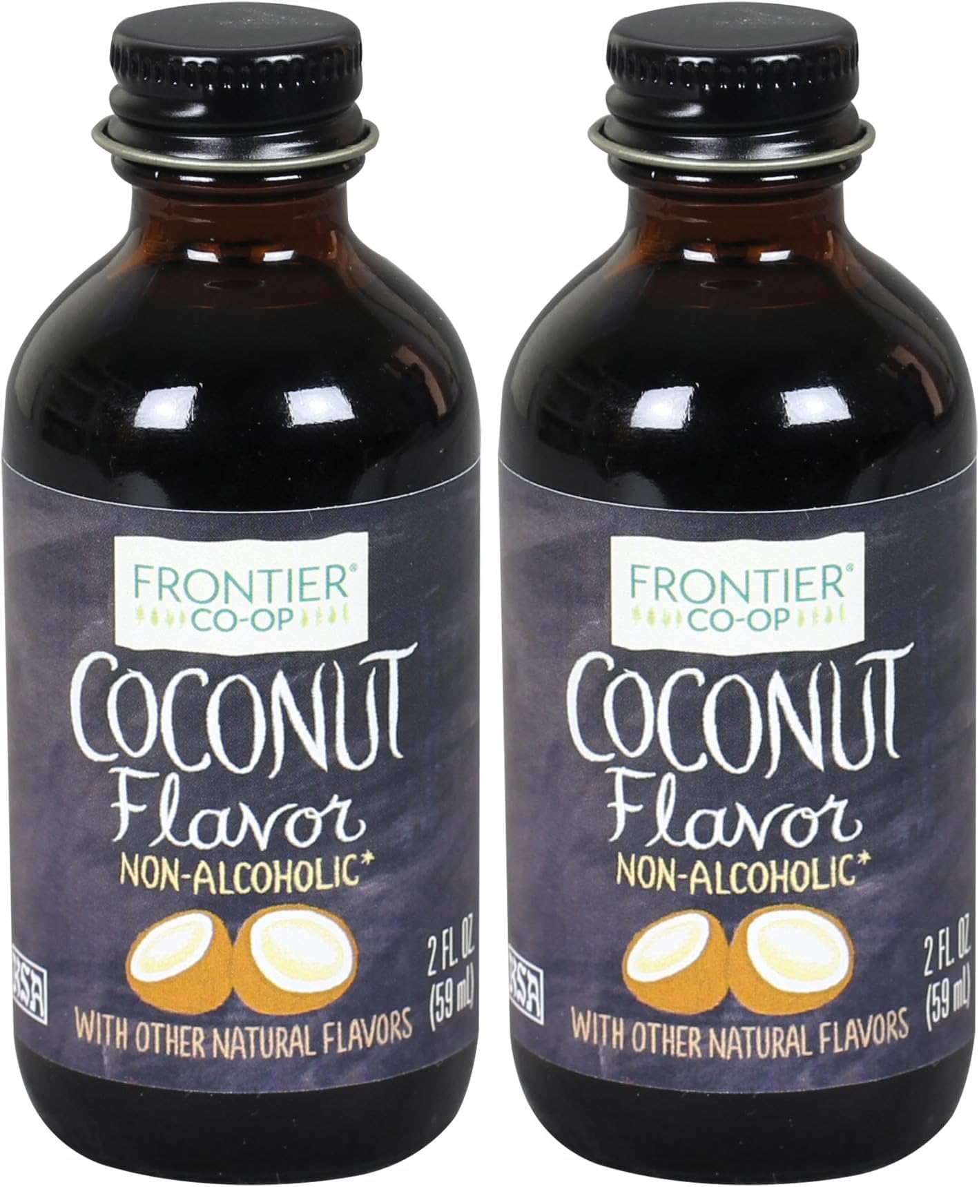 Coconut Flavor, Non-Alcoholic, 2 ounce bottle (Pack of 2)
