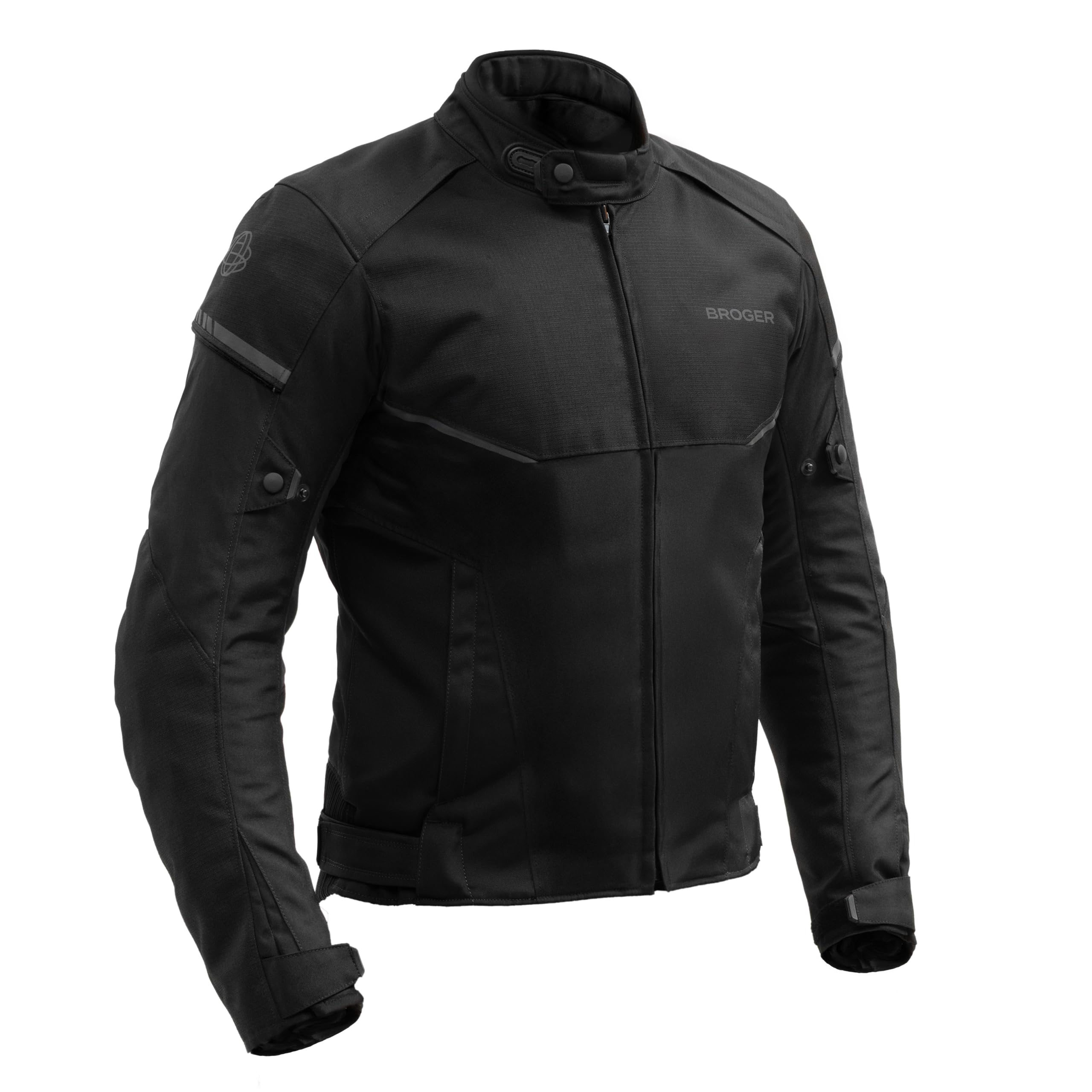 BROGER Grid Motorradjacke Herren | Textil | Ellbogen und Schulterprotektoren | Tasche für Rückenprotektor | Wasserdichte Membran | Abnehmbar Thermofutter | Schutzstufe AA | Größen bis 7XL
