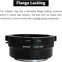 Vista 3 de Anillo adaptador de montaje de lente compatible con lente Leica S a Hasselblad X System XCD Camera X1D X2D