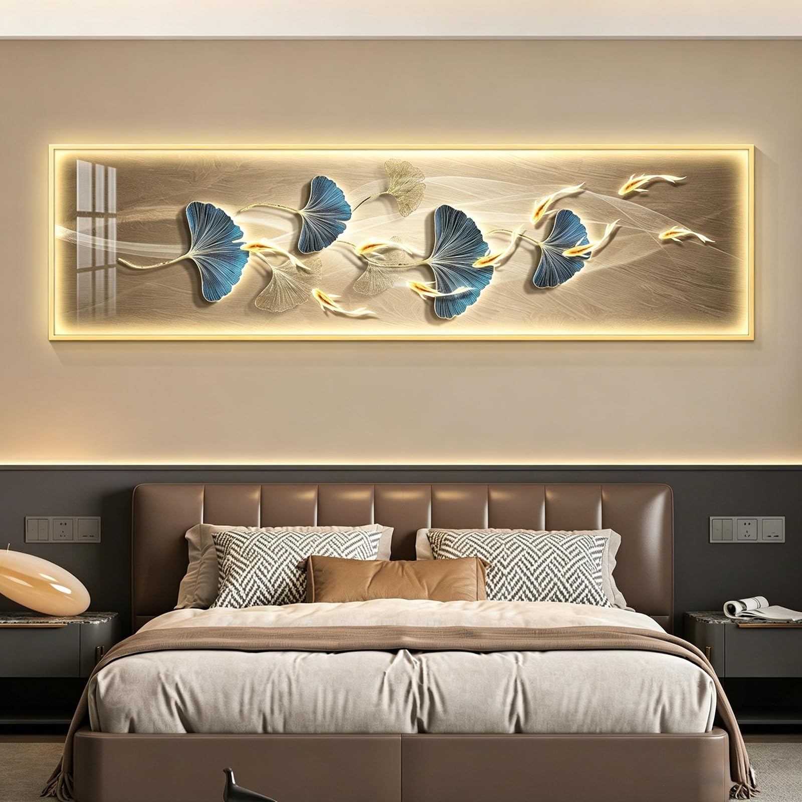 Décoration murale 3D LED pour illuminer un salon sombre