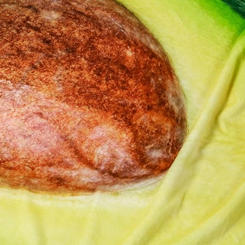 Miniatura 4 de Vessia Manta de aguacate (verde), manta realista y divertida de comida para adultos y niños, 300 GSM, manta con estampado de frutas novedosas para