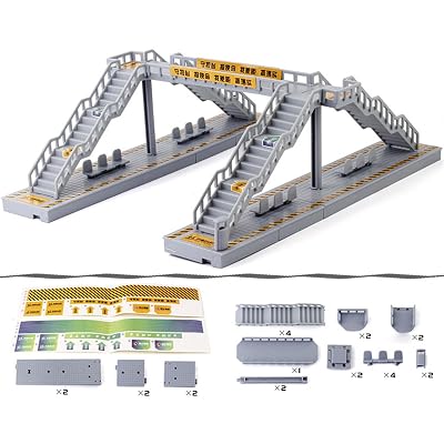 UJEAVETTE Toy DIY Model Footbridge for School Project Model Train Station Layout Diorama Toys & Hobbies