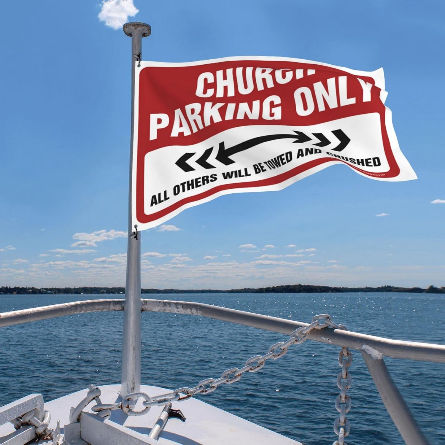 Funny Flags For Room Guys Church Parking Only Flag Car Flags For Room Bar Accessories For Man Cave (Size : 152X244CM)