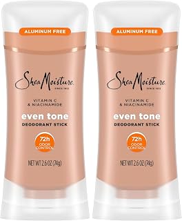 SheaMoisture Deodorant Stick for 72h Odor Control Fresh Aluminum Free 2.6 oz, (Pack of 2)