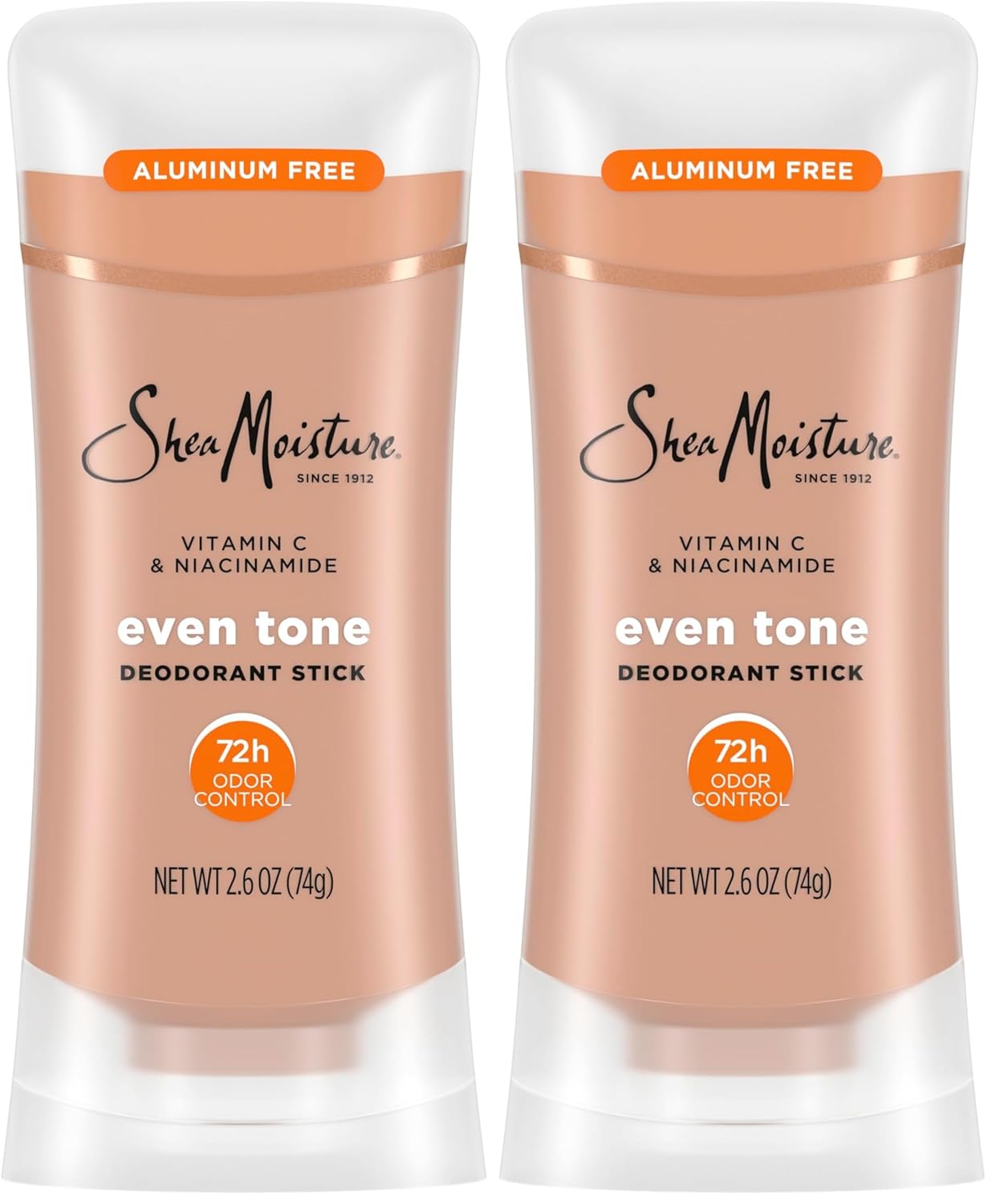 SheaMoisture Deodorant Stick for 72h Odor Control Fresh Aluminum Free 2.6 oz, (Pack of 2)