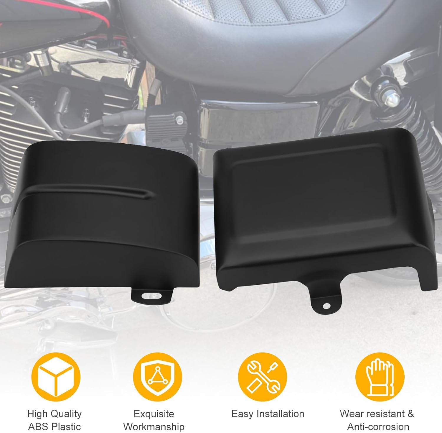 Motorcycle Side Battery Covers for Harley Dyna 2006-2017