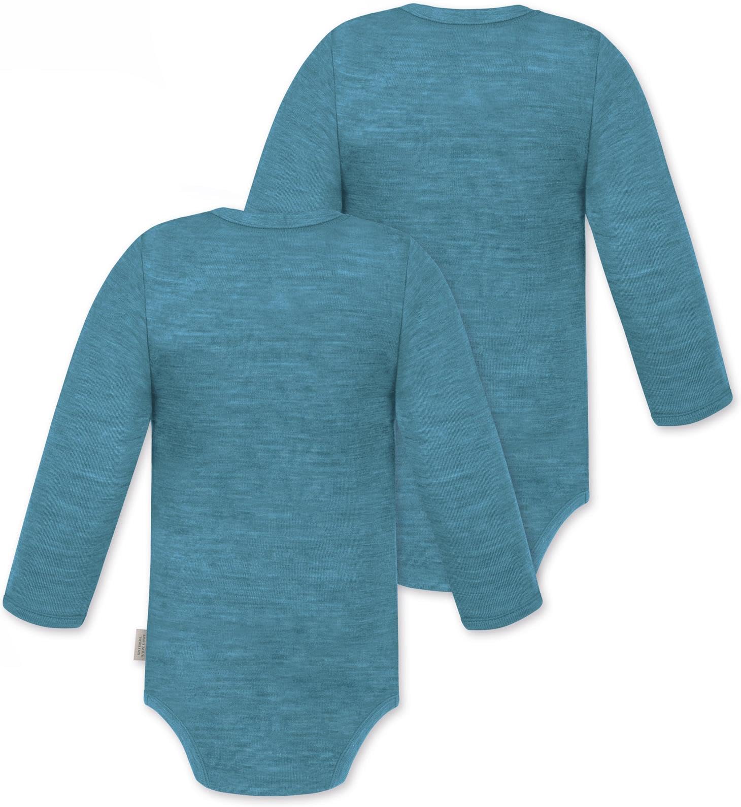 normani 2er Pack Baby Merino Woll Body Winter Langarmbody Einteiler mit Knopf - 100% RWS Merinowolle - OEKO-Tex Standard 100