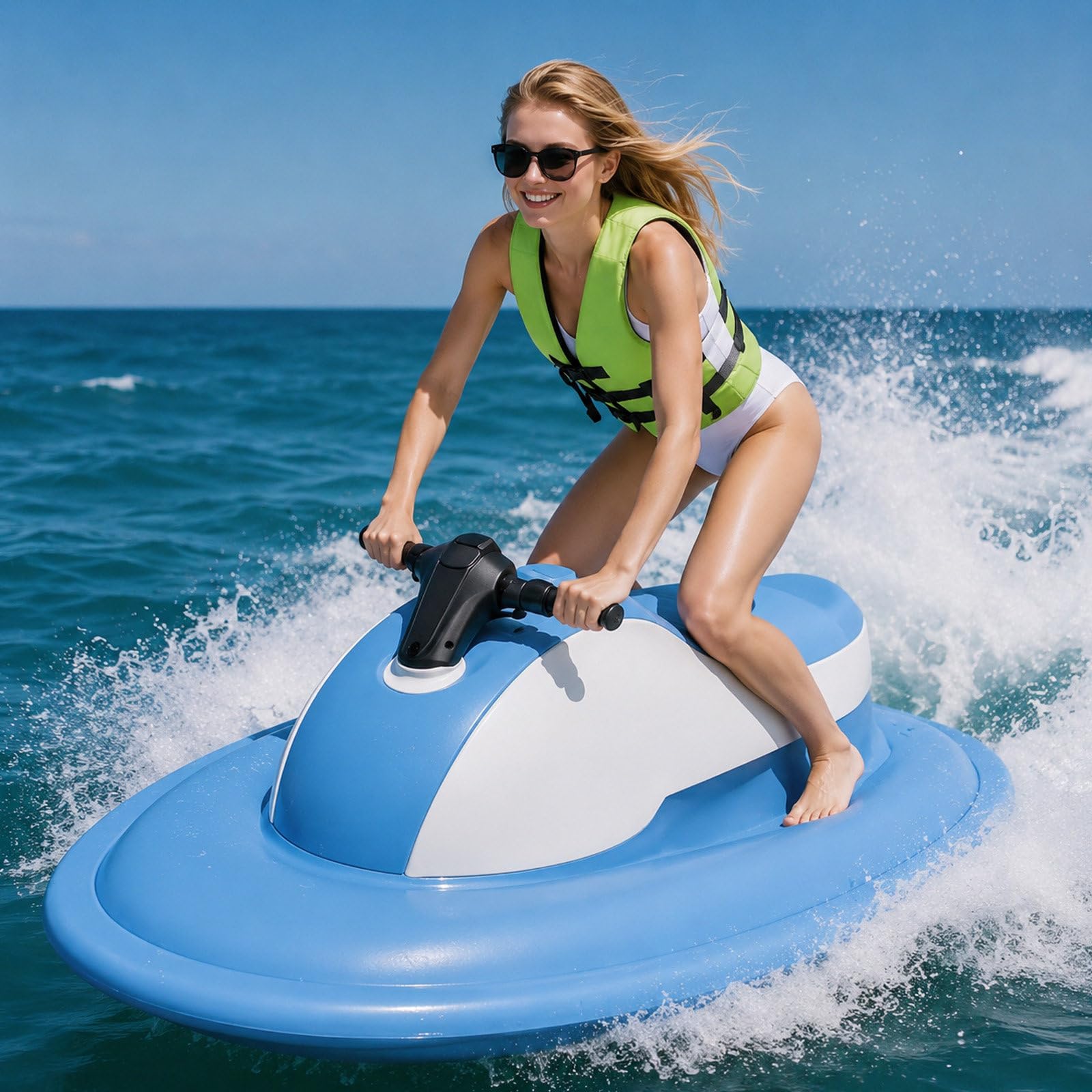 AETEREOS Foldable Electric Motorboat for Inflatable Boat, 500W 10000mAh Portable Boat Motor with 9 Speeds, Outboard Trolling Motor for Kayak, Fishing Inflatable Boat 10000mAh