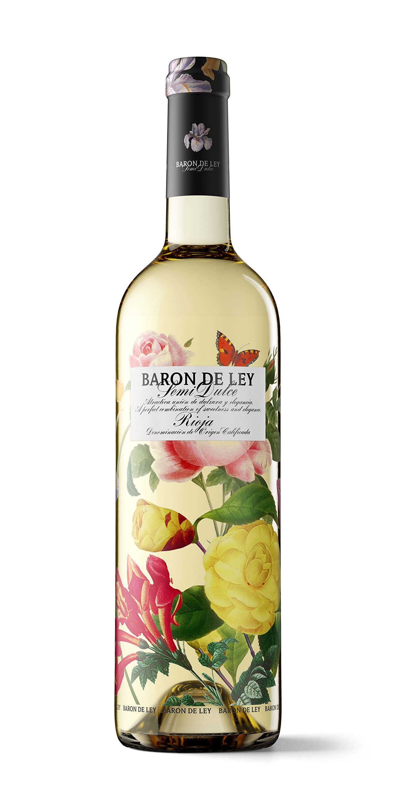 Baron De Ley Blanco Semidulce, Vino Blanco DOC Rioja, Variedad Viura, Verdejo y Sauvignon Blanc, Frescoy Aromático, Caja 6 botellas 750 ml