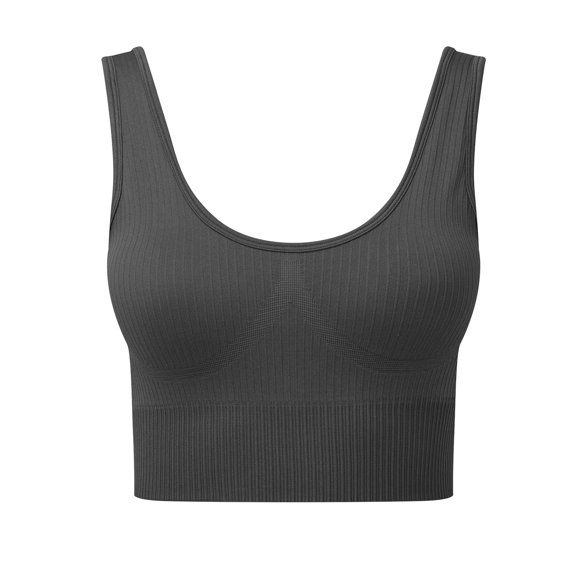 Tri Dri Women's Charcoal Tridri / Multisport Ribbed Seamless 3D Bra (S) (Charcoal)