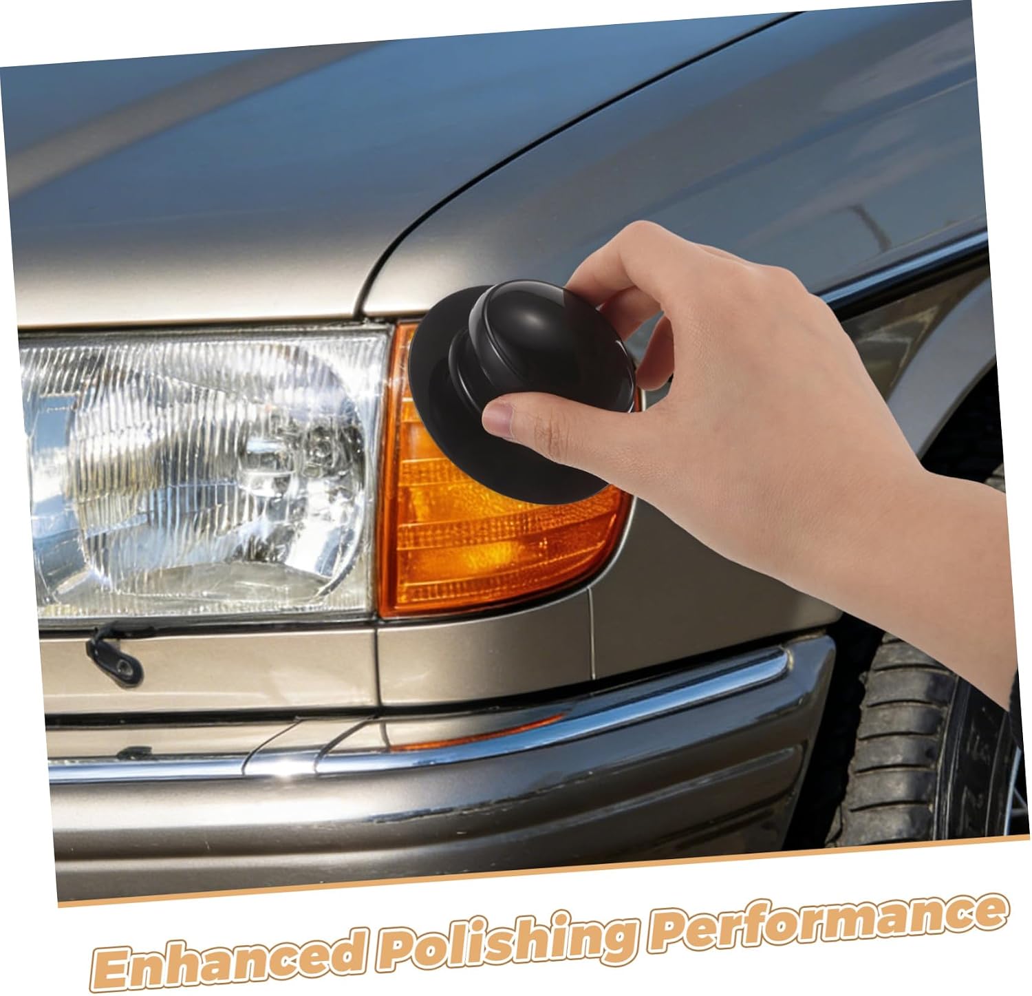 4pcs Wax Applicator Handle Set for Car Care, Ergonomic Plastic Round Grip, Easy Attachment and Removal, for Waxing and Polishing Foam Pads, Size 8.3x7.3x3.7cm