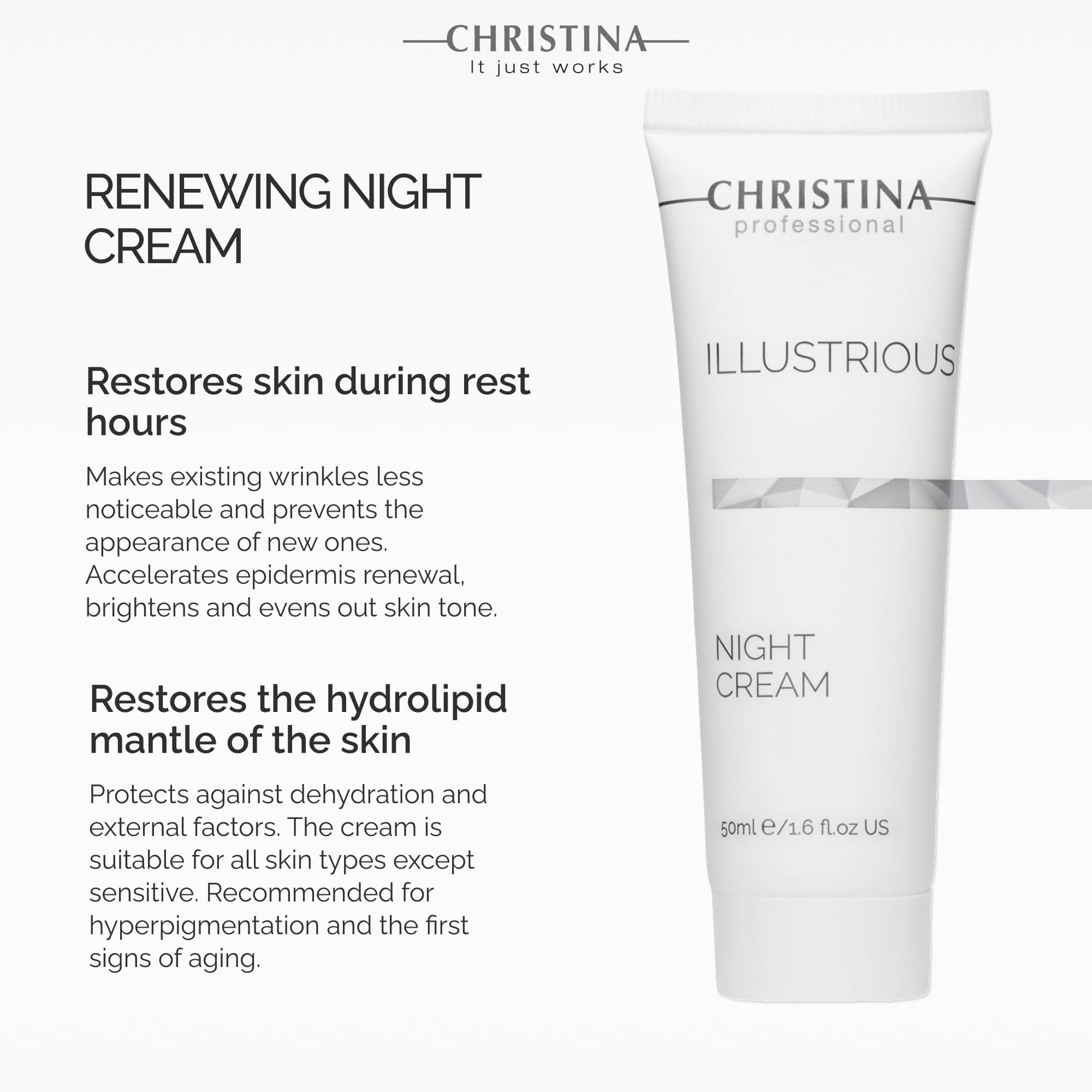 Christina Illustrious Night Cream 50 ml : Amazon.it: Bellezza