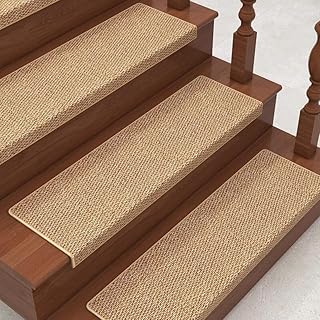 Self Adhesive Stair Treads Carpet with Lip, Bullnose Elegant Stair Treads for Wooden Steps Indoor, Long Stair Treads Carpet Non Slip, Soft Comfortable Step Rug Pads for Kids Elders SND Pets (Size : 1