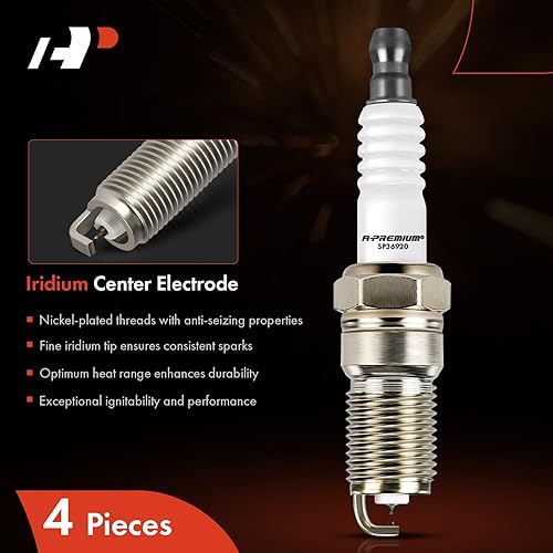 Miniatura 3 de A-Premium Iridium Platinum Bujías compatibles con Ford Focus 2003-2010, Escape 2005 y Mazda 3 2004-2005, 2.0L 2.3L, paquete de 4