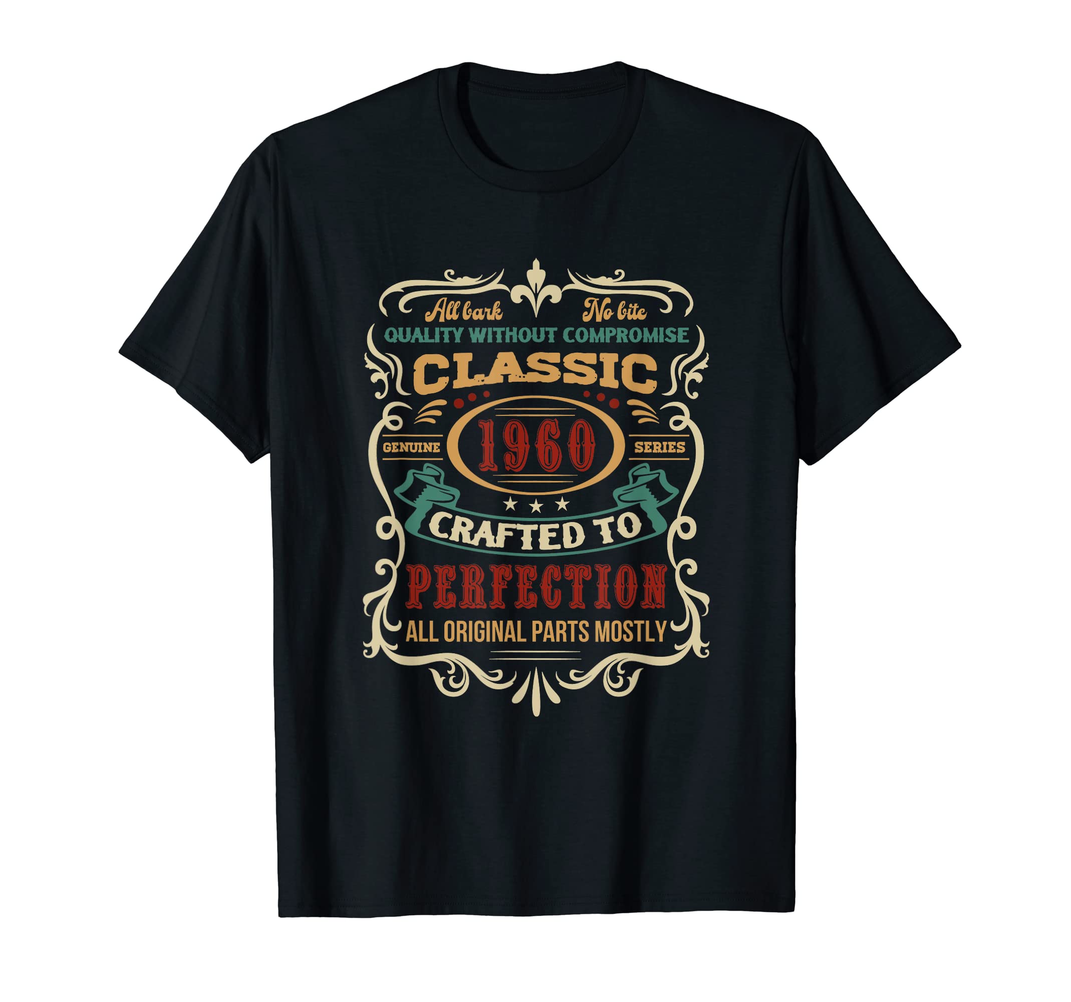 Vintage Live Legend Birthday Anniversary ApparelClassic Vintage 1960 Birthday All Original Parts Design T-Shirt