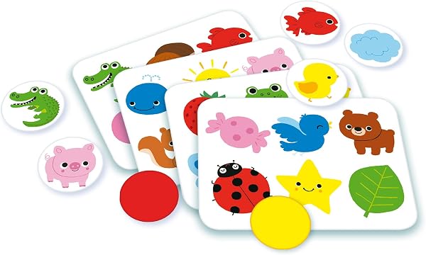 Nathan 31402 La Petite Ecole - Découvrir les Couleurs, Associer les Formes - Jeu Educatif - Coffret Avec 6 Jeux Progressifs - Pour Enfants à partir de 2 ans, Multicolore - 2