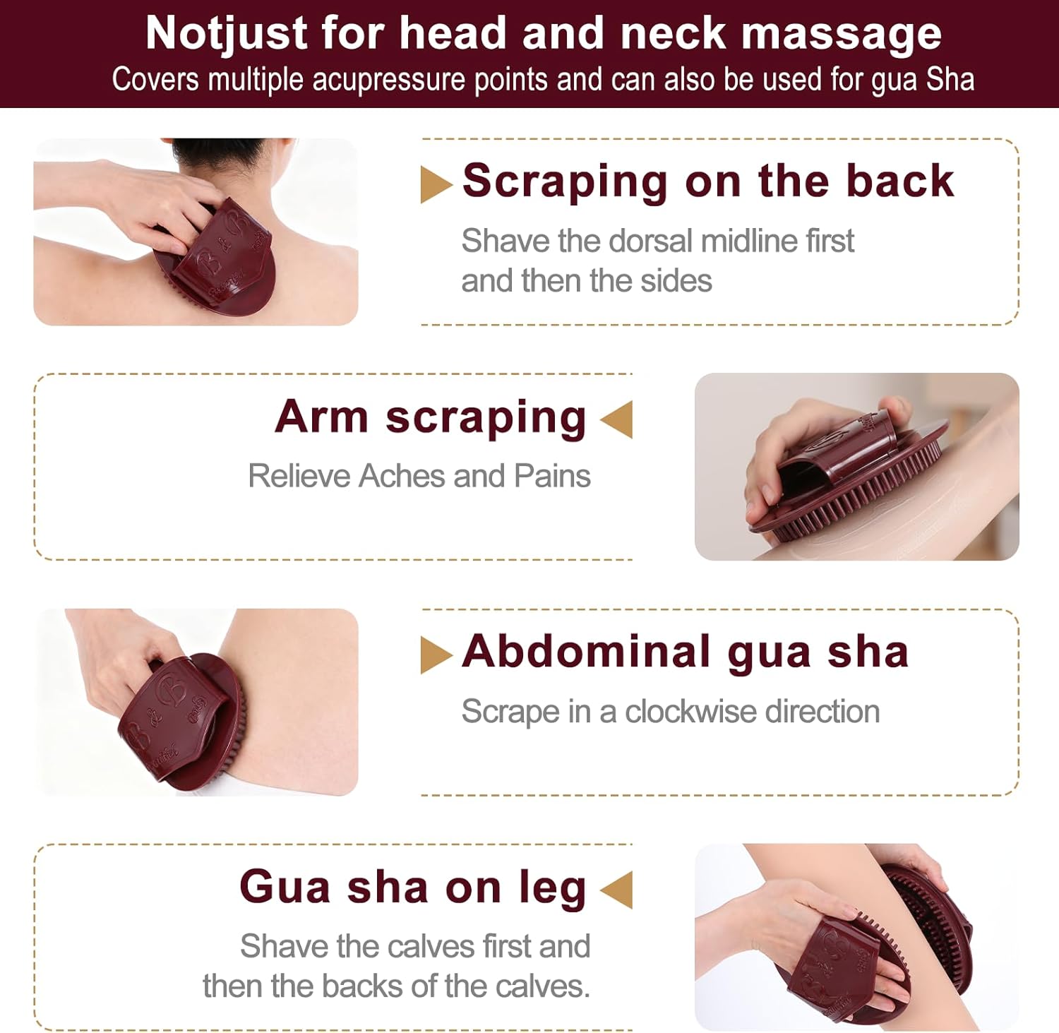 2 Pcs Meridian Massage Brush Full Body SPA Relaxation Massager Brush Acupressure Meridian Scalp Massage Full Body Relaxation Comb Beauty Salon Professional MeridianBrush for Massager Relaxations - Image 6