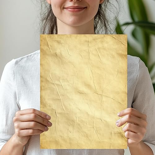 Miniatura 3 de PARTH IMPEX 56 hojas de papel de escritura vintage de 8.5 x 11 pulgadas, papel de impresión de papel de papel de papel de papel de papel de