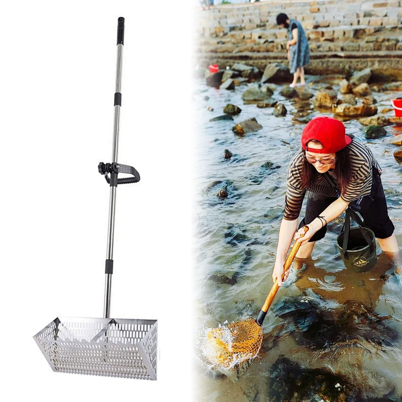 Gralara Écuelle à crabes, râteau à sable pour la recherche de trésors marins, Argent