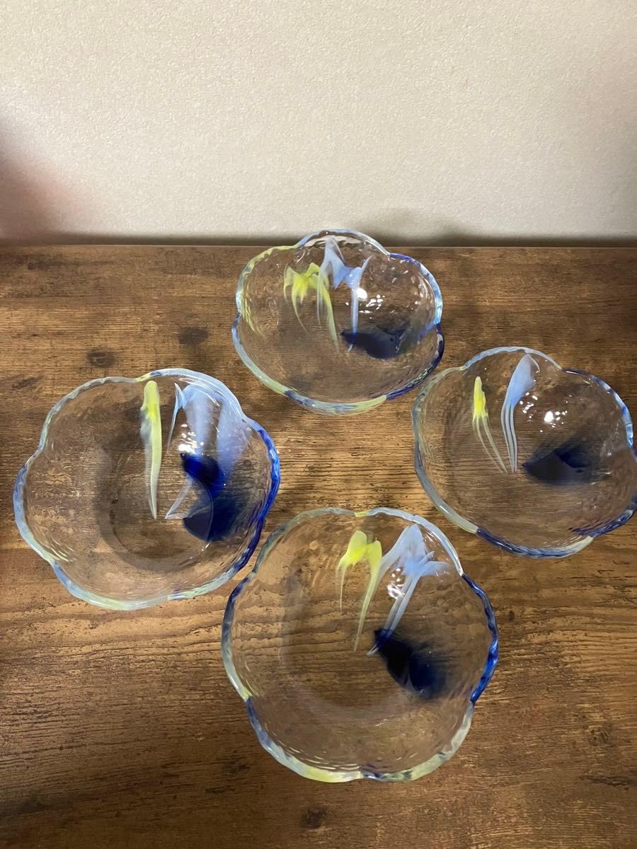 Amazon.co.jp: 石塚硝子手作りガラス食器 藍ずみ デザートグラス