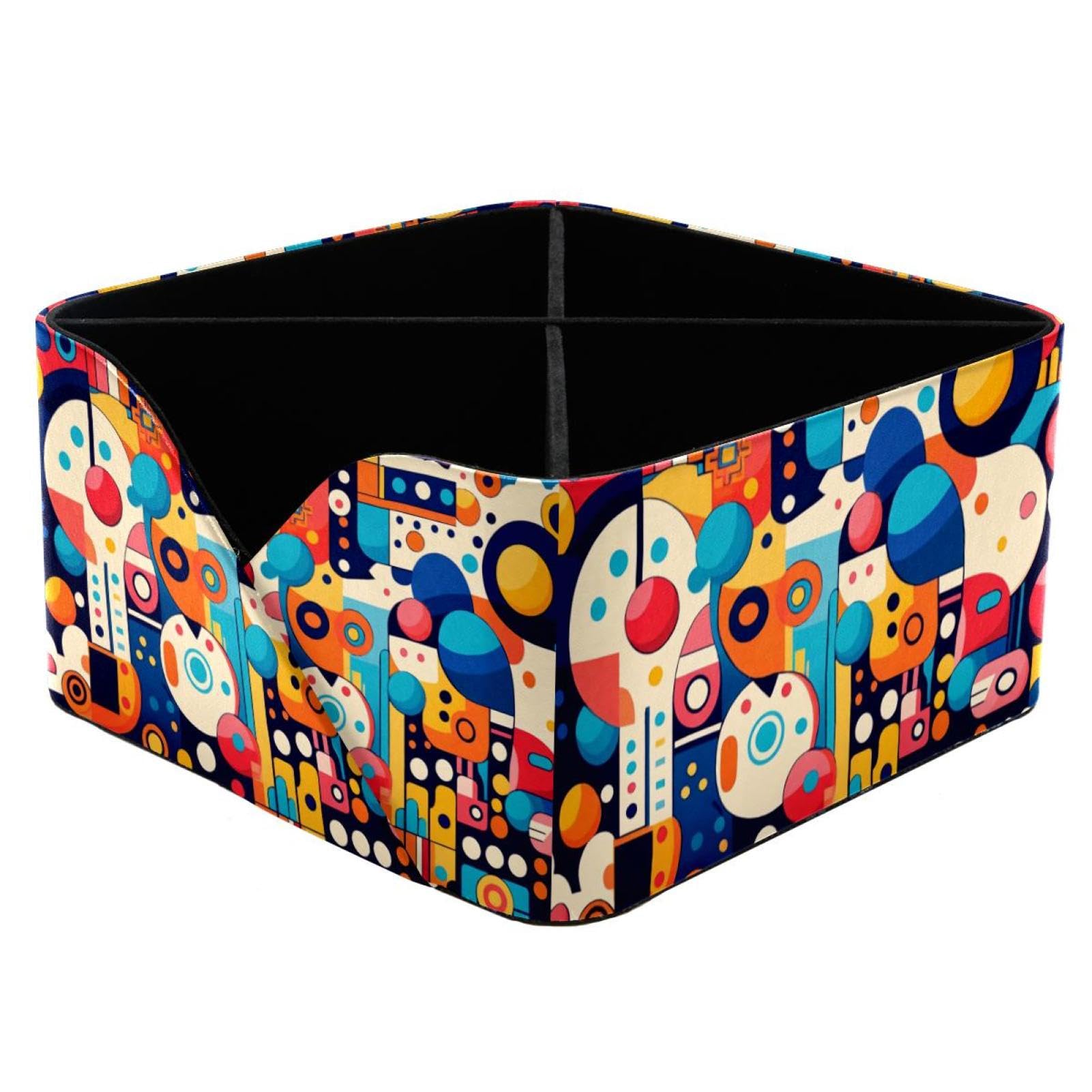 Grand porte-stylos géométrique abstrait : organiseur de bureau coloré