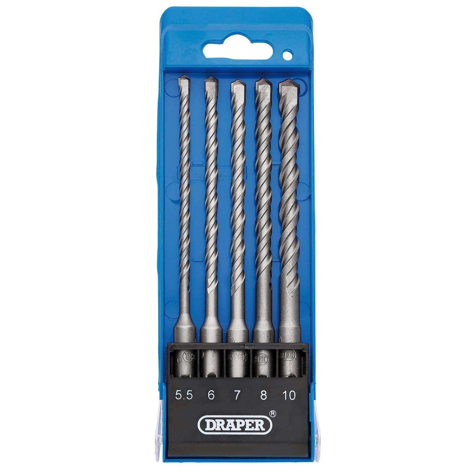Draper 5pcs SDS Plus Centric Tip Drill Bit Set, 12427, Tungsten Carbide Tip, Double Flute, for Concrete Masonry, Brick, Stone - Image 2