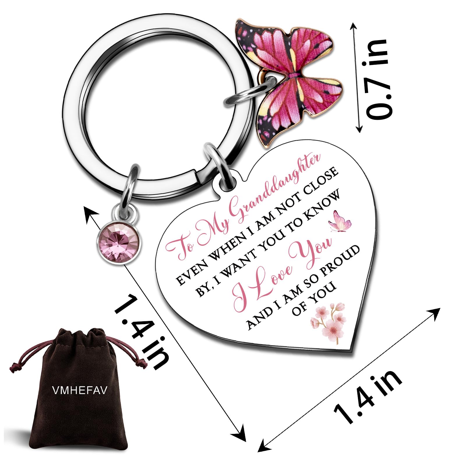 Granddaughter Mothers Day Gifts From Grandma To My Granddaughter Keychain Gifts For Birthday Thoughtful Graduation Gift For Granddaughters Adult Best Teen Grand Daughter Gift From Grandmother