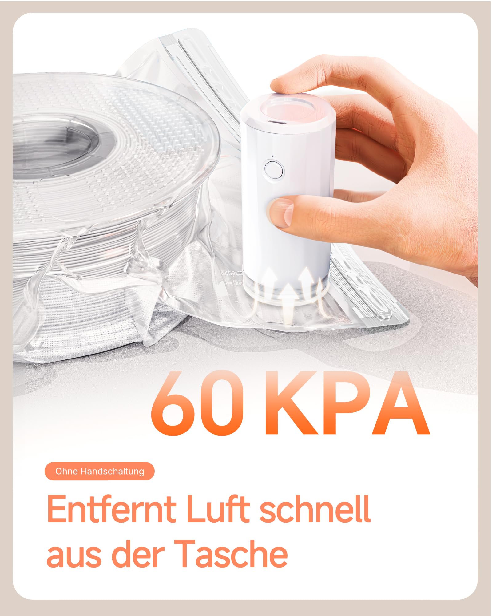YOOPAI Vakuumbeutel-Kit für 3D-Drucker-Filament mit Automatischer Pumpe, 20 Extra Große Aufbewahrungs Beutel (38x33 cm) Kompatibel mit Bambu Lab 1.75mm Filament