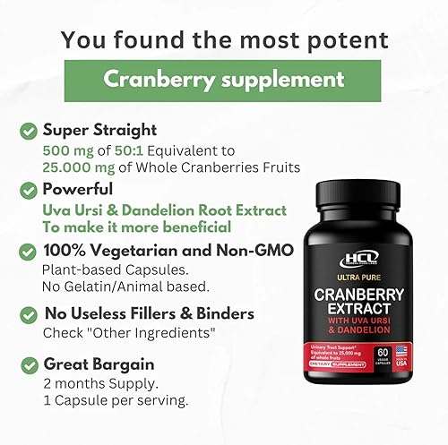 Miniatura 6 de Píldoras de extracto de arándano – Concentrado de fruta entera 50:1 súper fuerte equivale a 25,000 mg de arándanos frescos más diente de león y Uva