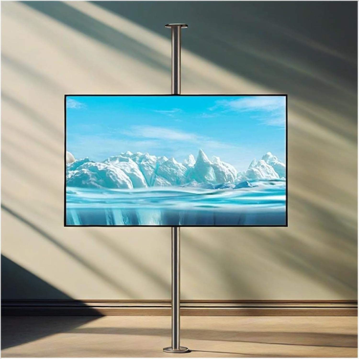 LCD TV Frame Floor Stand - TV Ceiling Mount Adjustable Bracket, Fits 32-75inch LED Screen Display, Full Motion 360° Rotation Wall Rotating Rack, Up to 110 Lbs,One C,One Color-595