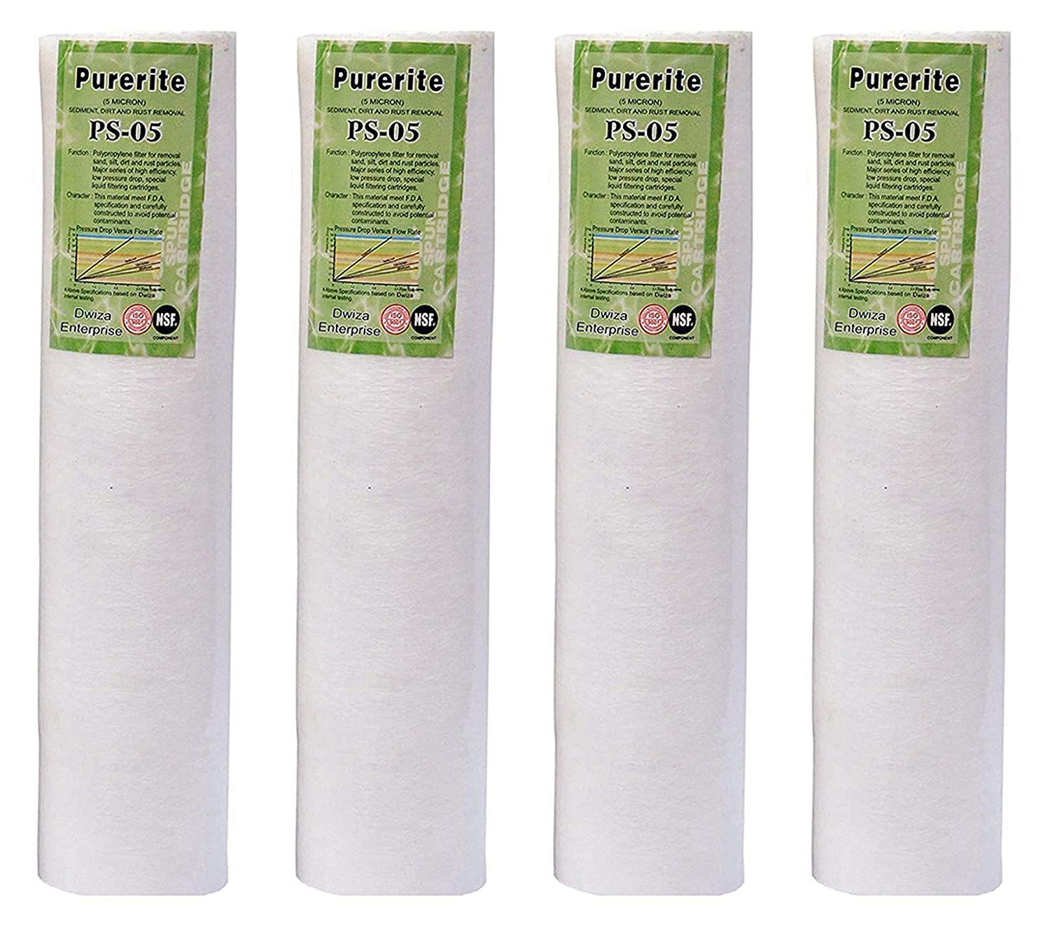 Care N Made�Spun Filter Candle | PP Spun Cartridge | Pre Filter | Outer Filter Candle | 5 Micron Pre Filter 10" PP Spun Filter for All Type RO Water Purifier(04 Pic)