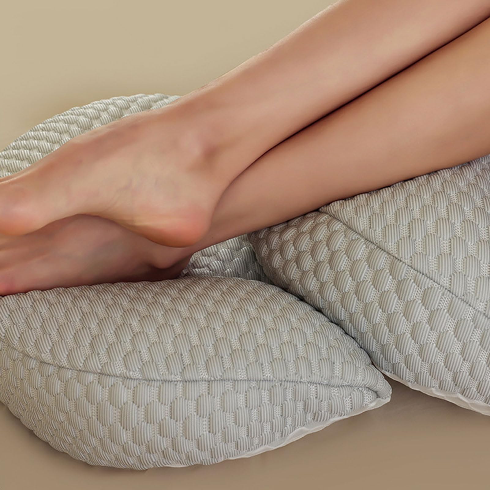 HUHJYUGE Almohada de Embarazo para Dormir de Lado, Cojín de Maternidad Transpirable para Vientre Espalda y Cintura, Diseño Ligero y Fresco para Verano, Funda Extraíble Lavable (A)