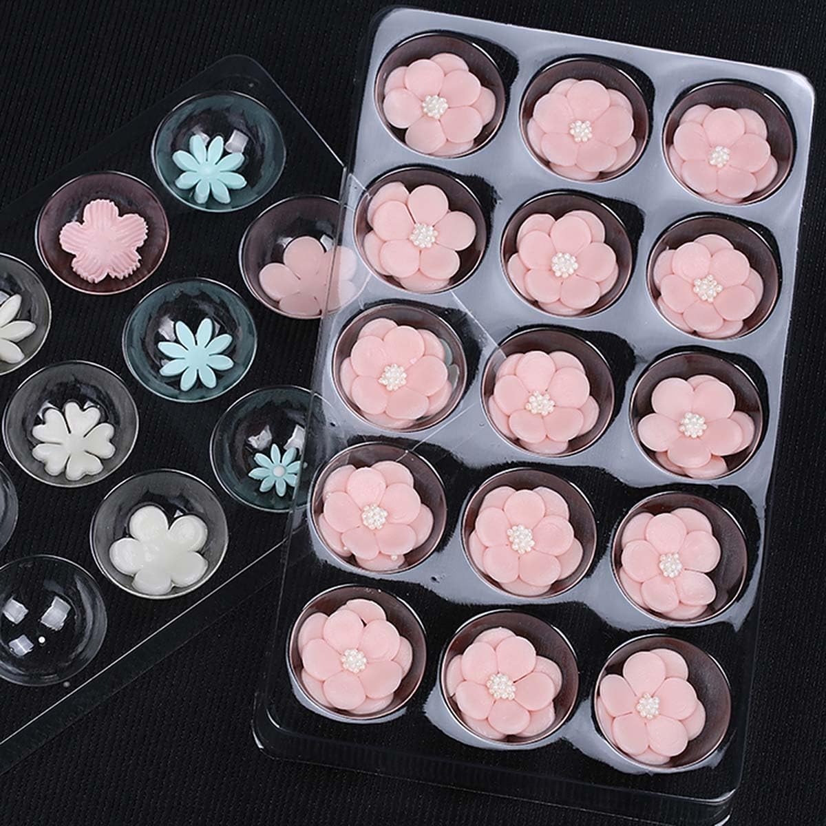 Hemoton Sugar Flower Drying Tray 4-Pack 9.2X5.4 Inch Plastic Fondant Flower Holder for Gum Paste Cake Decorating Diy Baking Tool