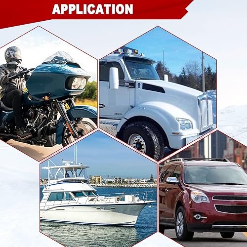 Miniatura 9 de ALAVENTE Bocina de sirena de automóvil de 100 W, 5 tonos, sonora con sistema de altavoz de micrófono PA + kit de bocina de aire de tren de 4