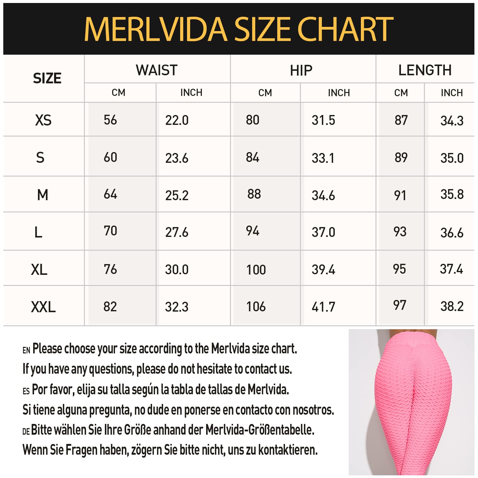 Merlvida Leggins Sportivi Donna Vita Alta Leggings Push Up Pantaloni Palestra Controllo della Pancia Anticellulite Pantacollant Opaco Elastici Tuta Collant Abbigliamento Sportivo Donna Yoga Fitness