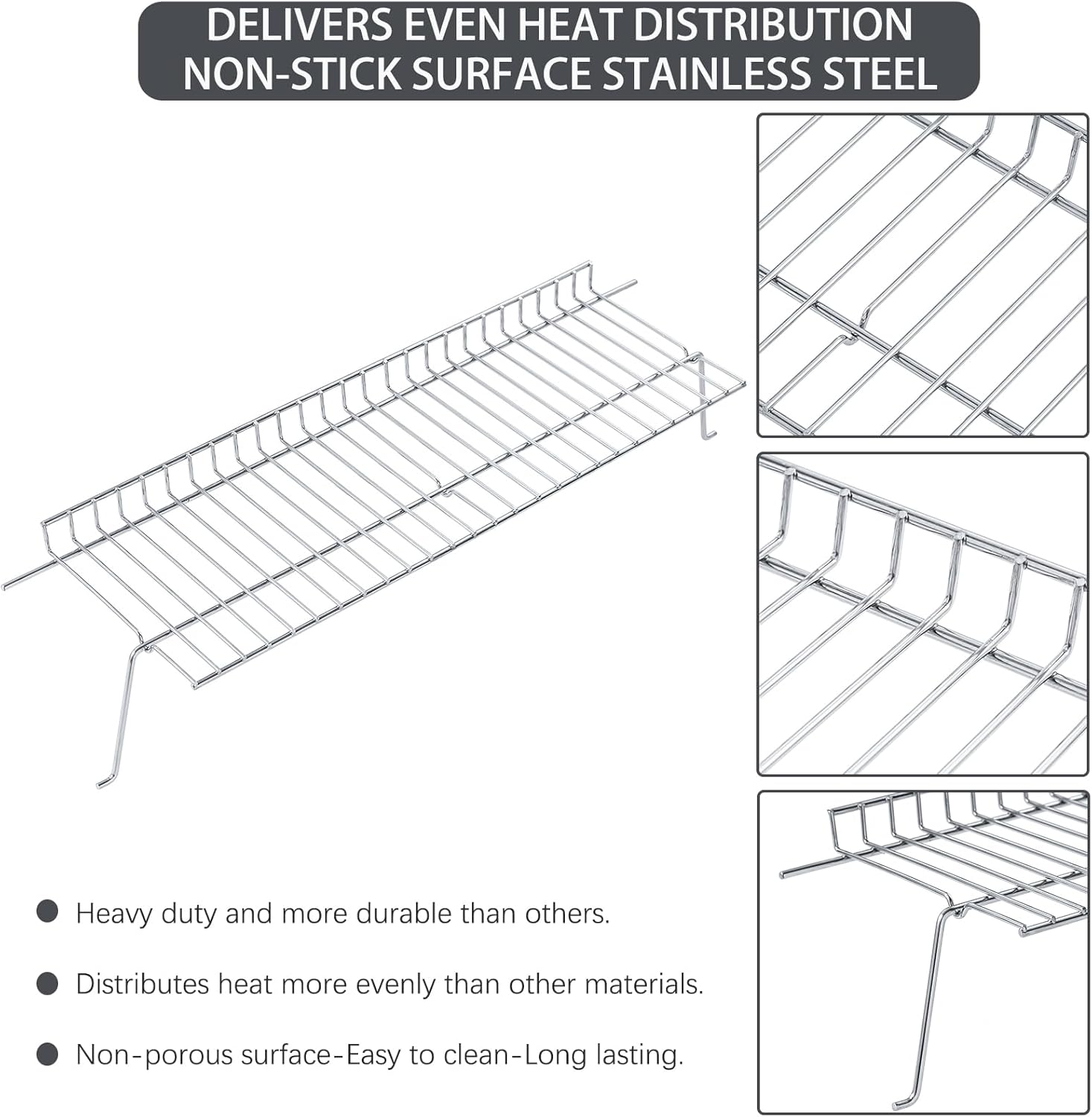 70-01-633 DGF350CSP Warming Rack Grill Replacement Parts for Dyna Glo 2 3 Burenr DGH353CRP DGF350CSP-D DGH353CRP-D RMF341CNP Dyna-Glo Top Rack Upper Warming Shelf Swing Away Grate Grill Accessories