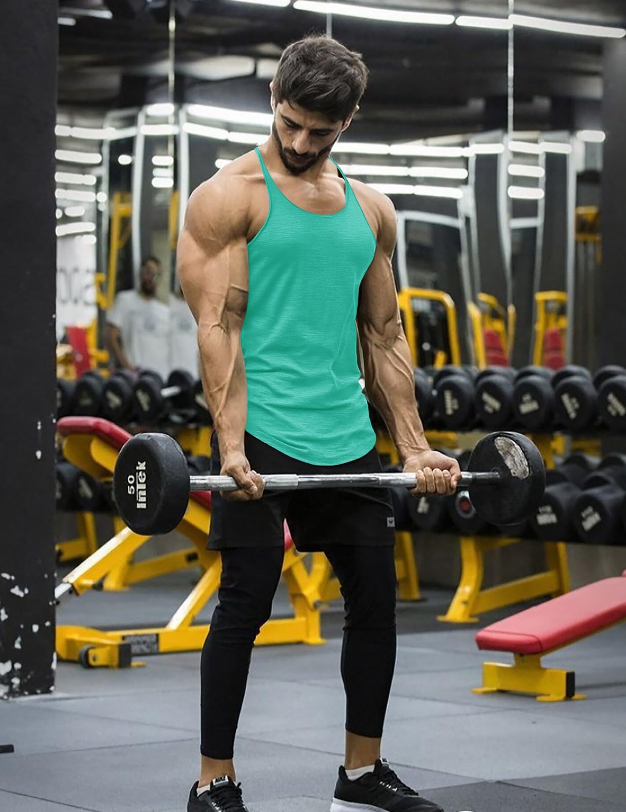 Muscle Cmdr Camiseta sin Mangas de Entrenamiento para Hombre,Camisetas de Tirantes Tombre Gym,Camiseta de Fitness con Espalda en Y para Hombre
