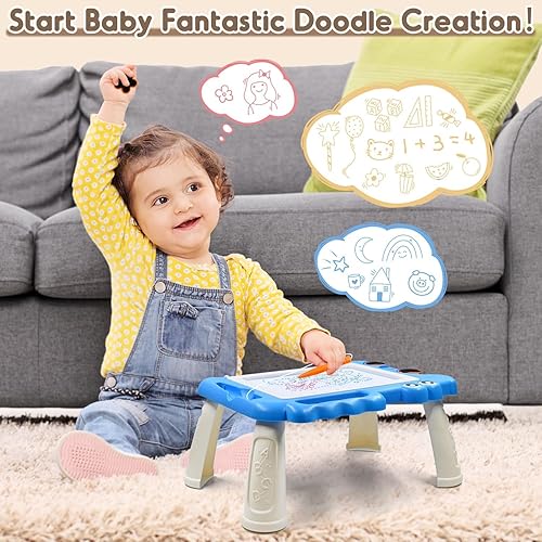 Miniatura 14 de AiTuiTui Tablero magnético de dibujo para niños pequeños, regalo para niñas y niños, escritura de bocetos a color, garabatos, bloc de viaje