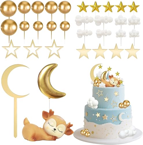 Cake Decorations, Deer, Clouds, Moon, Baby Cake Decoratio…
