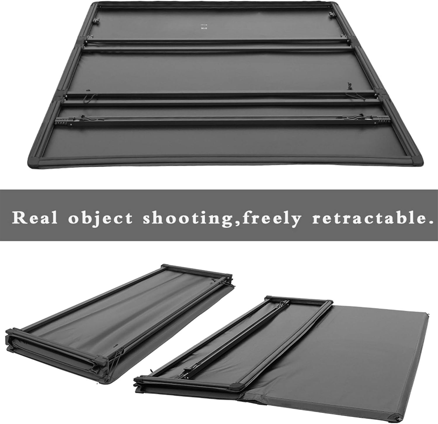 JDMSPEED New Tri Fold Soft Tonneau Cover 5 FT Short Bed Replacement for Nissan Frontier 2005-2021